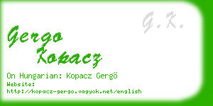 gergo kopacz business card
